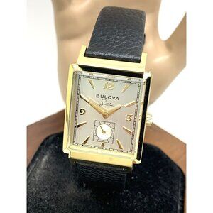 Bulova Men's Watch 97A158 Frank Sinatra My Way Quartz Silver Dial Black Leather